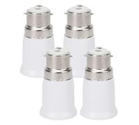 Oiieco 4 Pack B22 to E27 Light Bulb Converter, Bayonet to Screwbulb Adaptor, BC to ES Lamp Base Adapter, B22 to E27 Adapter, Screw to Bayonet Bulb Adaptor for LED, Incandescent, CFL Bulbs