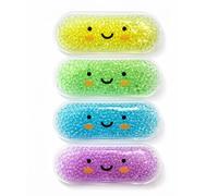 Oiieco 4-Pack Gel Ice Packs for Kids, Reusable Cold & Hot Packs for Boo-Boos, Injuries, Fever Relief, Soft Flexible PVC Ice Pack, Portable Colorful Pain Relief Pack
