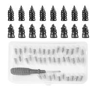 Oiieco 40 Pcs Tyre Repair Screws, Car Puncture Repair Kit with Screwdriver, 20 Short + 20 Long Rubber Screws, General Tyre Quick-Repair Tool for Auto Car Motorcycle Bicycle