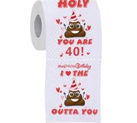 Oiieco 40th Birthday Gifts for Women Men, Funny Joke Gifts,Novelty Toilet Paper,40th Birthday Decoration Party Supplies Joke Gifts for Women,3 Layers 17 Meters