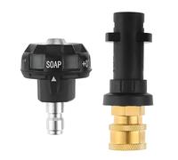 Oiieco 6-in-1 Pressure Washer Spray Nozzle with 1/4" Quick Connect, Compatible with Kärcher K2 K3 K4 K5 K6 K7, Power Washer Gun Adapter & Accessories (Brass + Plastic)