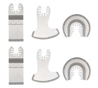 Oiieco 6 Pcs Diamond Multi Tool Accessory Kit, Oscillating Multi Tool Diamond Saw Blades, Masonry Multi Tool Blade for Grout Removal, Compatible with DeWalt Makita Einhell Dremel and More