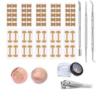 Oiieco 75 PCS Ingrown Toenail Treatment Kit with Corrector Strips, Nail Clippers, Dual-Head Files & Lifter, Professional Ingrown Toenail Corrector Set for Pain Relief & Nail Care