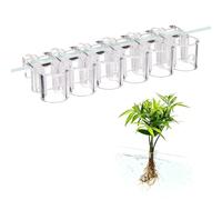 Oiieco Aquarium Plant Holder, 6 PCS Reusable Fish Tank Hanging Plant Cups with Clips, Fits 0.3"-0.6" / 8-15mm Aquarium Glass Thickness - for Aquaponic Plants, Live Aquariums Plants