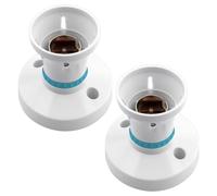 Oiieco B22 Bayonet Light Fitting - 2Pcs BC B22 Pendant Light Fitting, Bayonet Pendant Lamp Holder White Ceiling Lights Fitting for Kitchen Island Living Room Bedroom Dinning Room Lightings