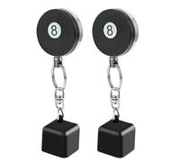 Oiieco Billiard Chalk Holder Retractable, 2 Pcs Retractable Pool Cue Chalk Holder Snooker Billiard Accessories with Belt Clip Billiards Accessories for Sport Game Pool Clubs and Home Use