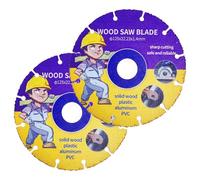 Oiieco Circular Wood Saw Blade-2Pcs Cutting Discs Ø125mm Angle Grinder Wood Cutting Discs for working Cutting Disc Plastic Tire Rubber Carbide Finishing
