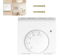 Oiieco Electronic Mechanical Panel Thermostat for Central Heating Thermostats, Plastic Housing, Compact 76mm×38mm Cutout, UK 230V 50Hz