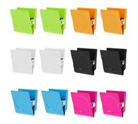 Oiieco Fridge Magnets Clips 12pcs, Colorful Square Strong Magnetic Clips for Whiteboard, Heavy Duty Scratch-Resistant Magnets for Photos, Notes, Artwork - Ideal for Fridge, Office, Kitchen & Classroom
