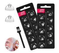 Oiieco Hearing Aid Domes for Oticon Replacements, 2 Pack Double Vent Bass Domes, Soft Silicone Hearing Aid Accessories for Oticon MiniFit - 8mm & 10mm