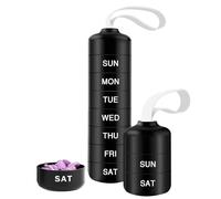Oiieco Large Weekly Pill Organiser, 7 Day Stackable Waterproof Pill Box with 7 Compartments, Travel-Friendly ABS Medicine Dispenser for Vitamins, Fish Oil & Supplements - Lanyard-Ready Design
