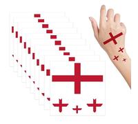 Oiieco Scotland Flag Temporary Tattoo Paper Set Of 10 Waterproof Face Stickers For St George's Day Football Matches And Festive Heart Tattoos