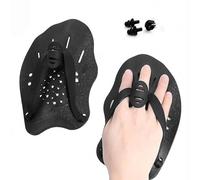 Oiieco Swim Paddles Hand, 1 Pair Adjustable Swimming Hand Paddles for Lap Swimming, Ergonomic Swim Training Equipment with Comfortable Straps for Men Women Children - Pool Training Accessories