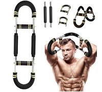 Oiieco Twister Arm Trainer, Chest Exerciser for Men, 70 to 110lbs Three Level Adjustable Chest Trainer Men, Body Strength Fitness Portable Spring Resistance for Home Workout Equipment (Black gold)