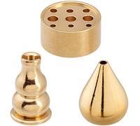 OIIKI Brass Incense Holder, Coil Incense Burner, Incense Stick Holder, Alloy Cone Ash Catcher for Indoor Outdoor Use (3 Styles)