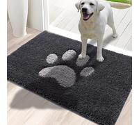 Oiilores Dirt Trapper Door Mat Indoor 50 x 80 cm, Non-Slip Washable Rug, Low-Profile Inside Doormats for Entryway, Super Absorbent Dog Mats for Muddy Paws, Dark Grey