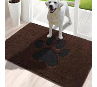 Oiilores Dirt Trapper Door Mat Indoor 80 x 120 cm, Non-Slip Washable Rug, Low-Profile Inside Doormats for Entryway, Super Absorbent Dog Mats for Muddy Paws, Brown