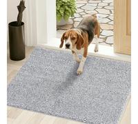 Oiilores Dirt Trapper Door Mat Indoor 80 x 120 cm, Washable Entry Rug, Inside Doormats for Entryway, Non-Slip, Super Absorbent Dog Mats for Muddy Paws, Pets, Light Grey-Dark Grey
