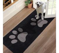 Oiilores Dirt Trapper Door Mat Indoor 80 x 178 cm, Non-Slip Washable Rug, Low-Profile Inside Doormats for Entryway, Super Absorbent Dog Mats for Muddy Paws, Dark Grey