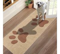 Oiilores Dirt Trapper Door Mat Indoor 80 x 178 cm, Non-Slip Washable Rug, Low-Profile Inside Doormats for Entryway, Super Absorbent Dog Mats for Muddy Paws, Beige