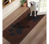 Oiilores Dirt Trapper Door Mat Indoor 80 x 178 cm, Non-Slip Washable Rug, Low-Profile Inside Doormats for Entryway, Super Absorbent Dog Mats for Muddy Paws, Brown
