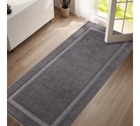 Oiilores Dirt Trapper Door Mat Indoor 80 x 178 cm, Washable Entry Rug, Inside Doormats for Entryway, Non-Slip, Low-Profile, Super Absorbent Dog Mats for Muddy Paws, Pets, Gray