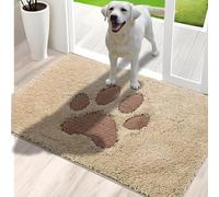 Oiilores Dirt Trapper Door Mat Indoor 85 x 150 cm, Non-Slip Washable Rug, Low-Profile Inside Doormats for Entryway, Super Absorbent Dog Mats for Muddy Paws, Beige