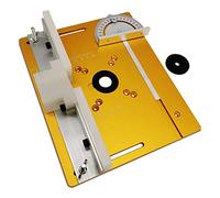 Oiiwowi 1 PC Router Table Insert Plate W/Miter Gauge Aluminum Alloy for Woodworking Table Saw Multifunctional Trimmer Engraving Machine (B)
