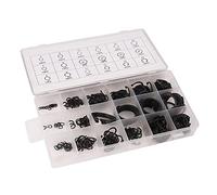 Oiiwowi 300 Piece C-Clips External Snap Ring Black Washer Hardware Cir Clip Retaining Ring Set for Industrial Fasteners 18 Sizes