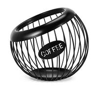 Oiiwowi Coffee Pod Holder, Large Capacity K Cup and Espresso Coffee Pod Organizer, Metal Coffee Capsule Storage Basket