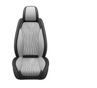 OIJJSNX Car Seat Covers 5 Seats Leather Color Blocking Car Seat Covers 3D Sewing Breathable Comfortable & Soft Easy Fit Most Cars(Grey)