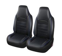 OIJJSNX Car Seat Covers For Kangoo PU Leather Full Set Car Seat Covers Style High Back Bucket Car Seat Cover Auto Interior(Blue-2PCS)