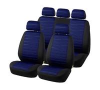 OIJJSNX Car Seat Covers For Most Sedans Vans SUVs Trucks Car Seat Protector Front And Rear Back Seat Covers Universal Car Seat Covers Full Set Cloth Set(Y30082-BLUE-11PCS)