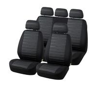 OIJJSNX Car Seat Covers For Most Sedans Vans SUVs Trucks Car Seat Protector Front And Rear Back Seat Covers Universal Car Seat Covers Full Set Cloth Set(Y30082-GRAY-11PCS)