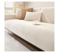 OIJKLA sofa protectors from pets white of super-soft chenille fabric，The fabric comfortbale uses non slip latex particles on the back Washable for Living Room