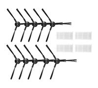Oikabio 10 Pieces Side Brush + 4 Pieces HEPA Filter for Briciola 2711 2712 2713 2717 Robot Cleaner Parts Accessories