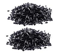 Oikabio 2000X Crimp Terminal Pre Insulated Ferrule E1008 18AWG 1.0mm2 Silver Black