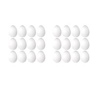 Oikabio 24 Pack 3 Inch Easter Foam Egg White Egg Craft Egg Foam Natural Polystyrene Egg Foam Handmade Egg