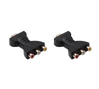 Oikabio 2X -Compatible to 3 RGB RCA Video Audio Adapters -Male to 3 RCA Video Audio Adapter Component Connector