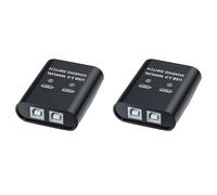 Oikabio 2X USB Switch 2 Port Manual USB HUB Two Computers Share U Disk Printer Device Two in One Out USB2.0 Sharer