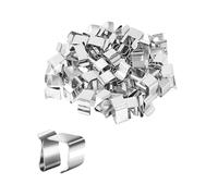 Oikabio 50PC Christmas Lights Gutter Hooks Galvanized Holiday Lights Roof Hooks Christmas Light Clips Xmas Light Gutter HangersB Easy to Use