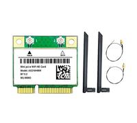 Oikabio AX210HMW WiFi Card+2XAntenna WiFi 6E Mini PCI-E AX210 802.11Ax/Ac 2.4G/5G/6Ghz BT5.2 Wireless Adapter for Laptop