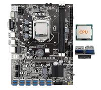 Oikabio B75 USB-BTC 12 Card Mining Motherboard+Random CPU+USB3.0 19Pin Adapter 12USB3.0 (PCIE) GPU Slot LGA1155 DDR3 RAM SATA3.0