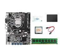 Oikabio B75 USB BTC Mining Motherboard+CPU+4G DDR3 RAM+120G SSD+SATA Cable+Thermal Grease 8 USB3.0(PCIE1X) LGA1155 DDR3 SATA3.0