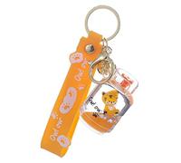 Oikabio Floating Tiger Key Chain Decoration Gas Can Keychain Personalised Backpack Charm Cute Floating Animal Car Key Pendant Kids Girls Women Acrylic Liquid Keychain Lucky Bottle Keychain Keyrings