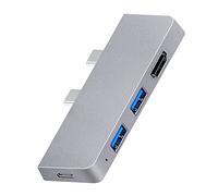 Oikabio for Surface Pro 8 USB C Hub, Compatible 4K Adapter + 2 USB 3.0 SD/TF Card Reader Adapter for Surface Pro 8