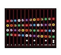 Oikabio Gummed Ukulele Fingerboard Labels Chord Fret Stickers Gummed Finger Guide Label for Ukulele Beginners 10 Pieces