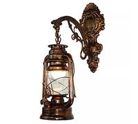 Oikabio Vintage LED Wall Lamp Barn Lantern Retro Coal Oil Wall Light European Antique Style