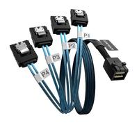 OIKWAN Internal HD Mini SAS to 4XSATA Cable,1.6ft SFF-8643 Host to 4X SATA Target Cable Compatible with Raid Controller Hard Drive