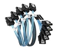 OIKWAN SATA-III Cable, 5Pcs/Set 6Gb/s -SATA Cable, 7pin Flexible SATA Cable, Straight SATA Data Cable Replacement for Bitcoin Computer-Server CD DVD Drives Raid HDD-SSD Data Cable (3.3FT)